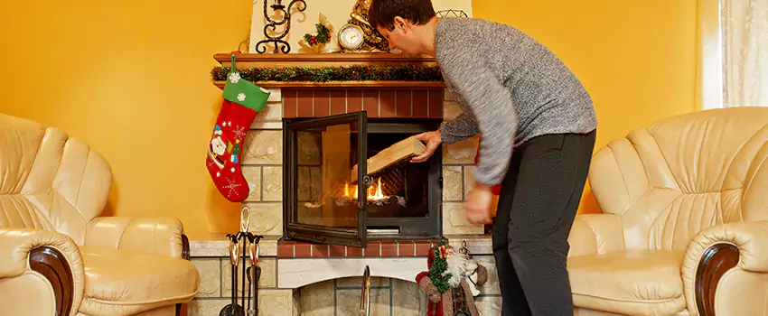 Rusted Metal Fireplace Restoration in Centerville, Utah